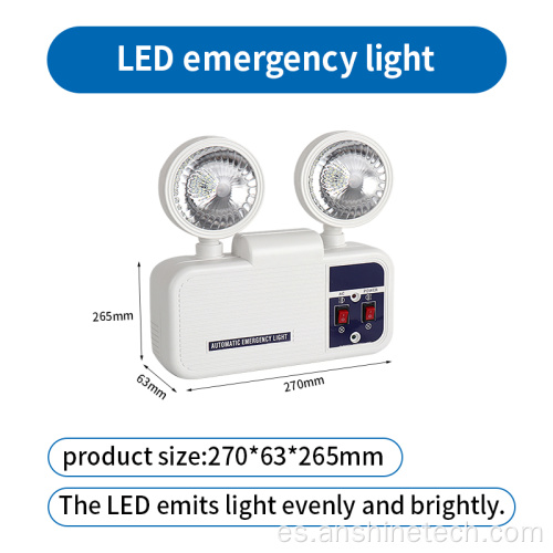 Lámpara de emergencia LED ABS+PC